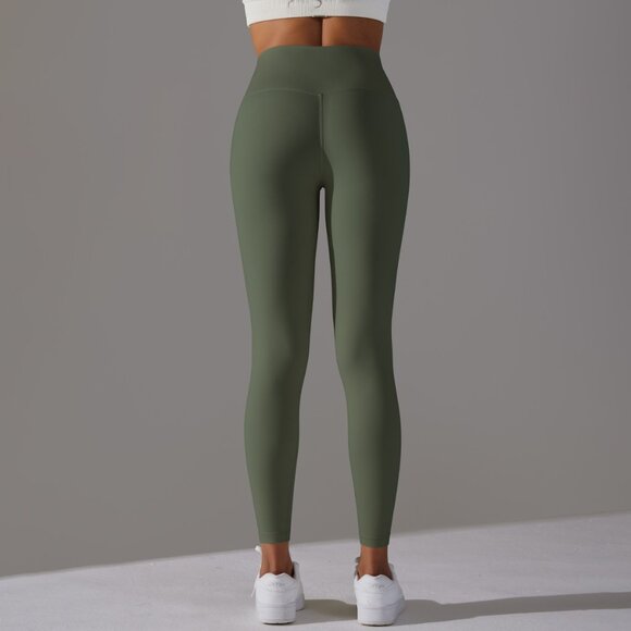 🌿 OLIVE "Naked Feel" Leggings! High Waist Butter Soft Yoga Pants! - Picture 2 of 10